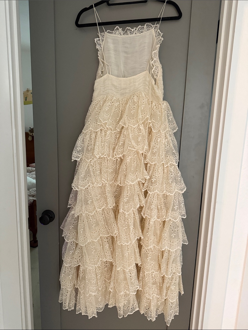 Doen Heirloom Cream Lace Tiered Ruffle Maxi Dress - Picture 5 of 5